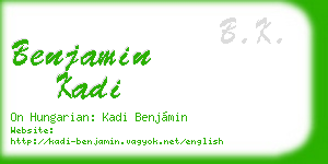 benjamin kadi business card